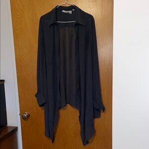 George Simonton Gray Sheer Cardigan